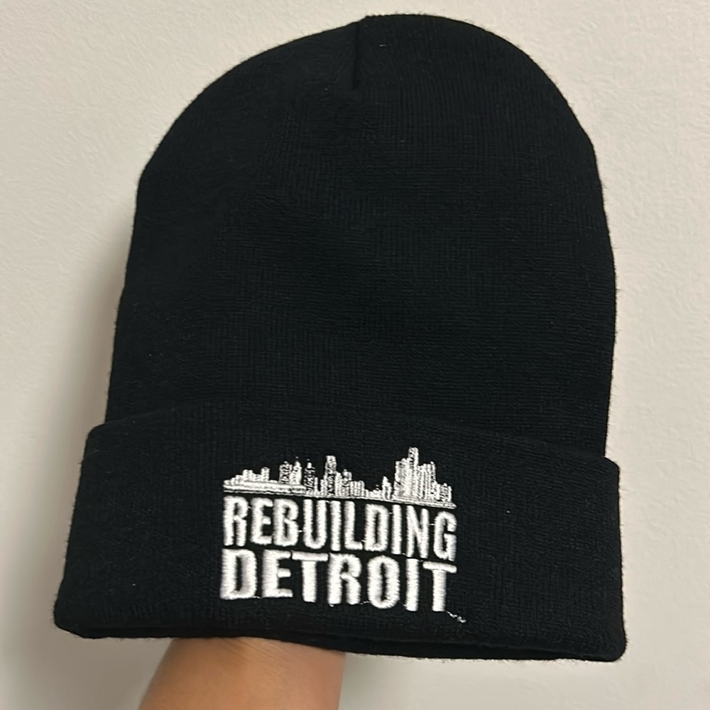 NWOT “Rebuilding Detroit” Beanie Unisex Winter Hat One Size